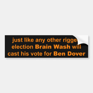 Mr. Brain Wash Bumper Sticker