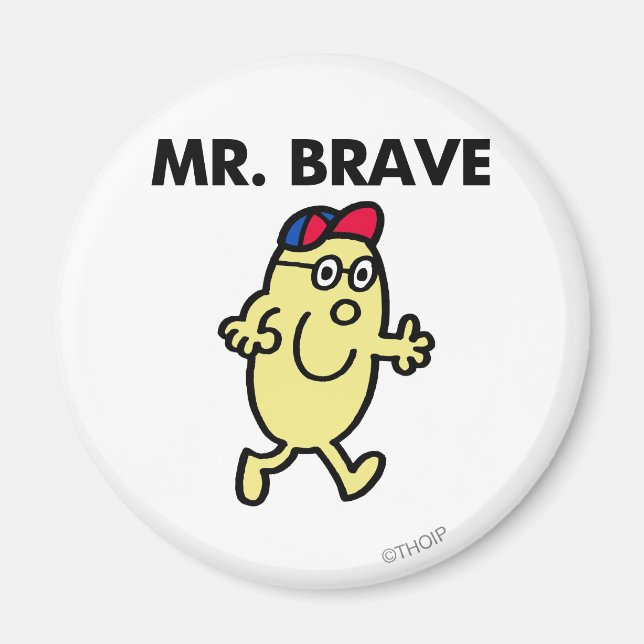 Mr. Brave Waving Hello Magnet (Front)
