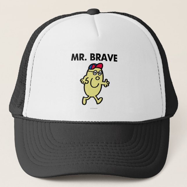 Mr. Brave Waving Hello Trucker Hat (Front)