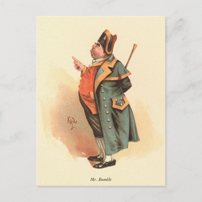 Mr. Bumble by Kyd, Charles Dickens' Oliver Twist Postcard (Front)