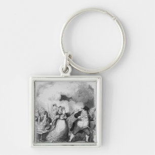 Mr Bumble degraded in the eyes of the paupers Key Ring