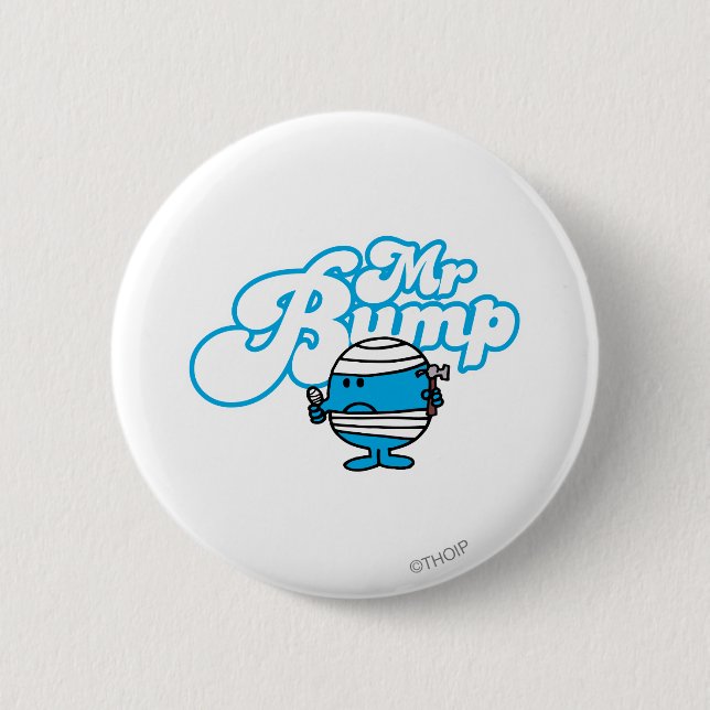 Mr. Bump | Bandaged Thumb 6 Cm Round Badge (Front)
