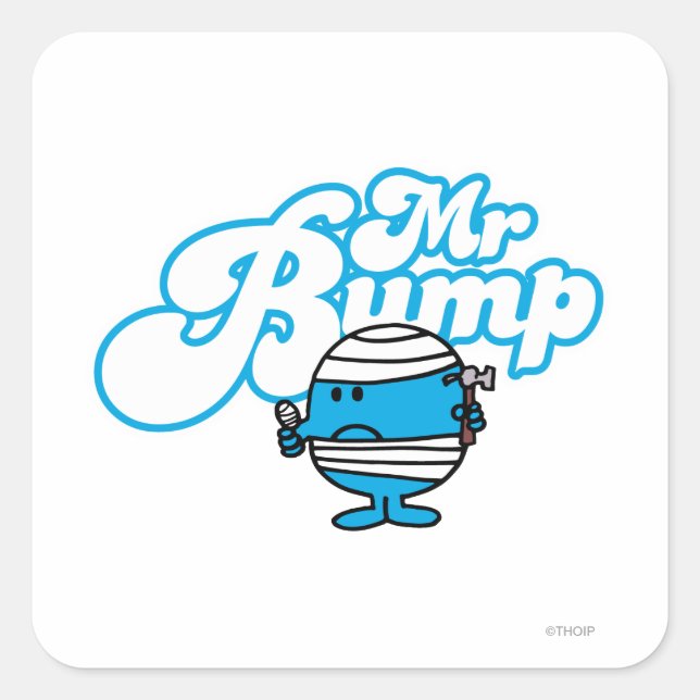 Mr. Bump | Bandaged Thumb Square Sticker (Front)
