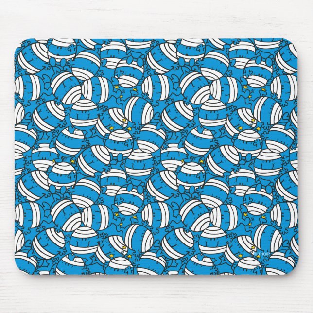 Mr Bump | Blue Confusion Pattern Mouse Pad (Front)