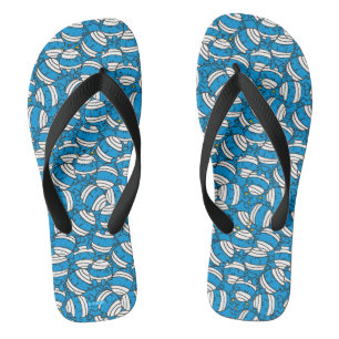 Mr Bump   Blue Confusion Pattern Thongs