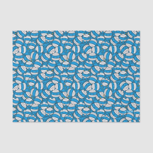 Mr Bump | Blue Confusion Pattern Tissue Paper (Front)