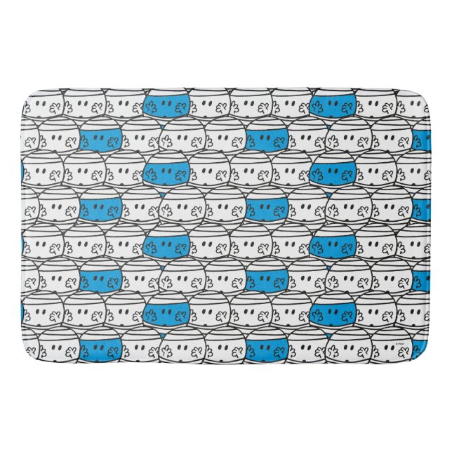Mr Bump | Blue Pattern Bath Mat (Front)