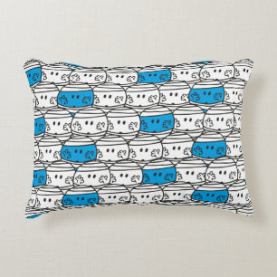 Mr Bump   Blue Pattern Decorative Cushion