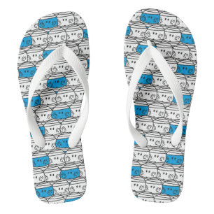Mr Bump   Blue Pattern Thongs