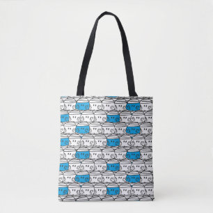 Mr Bump Blue Pattern Tote Bag