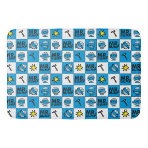 Mr Bump Mosaic In Blue Pattern Bath Mat
