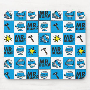 Mr Bump Mosaic In Blue Pattern Mouse Pad