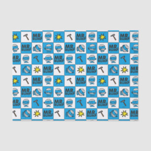 Mr Bump Mosaic In Blue Pattern Tissue Paper