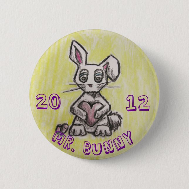 Mr. Bunny 2012 6 Cm Round Badge (Front)