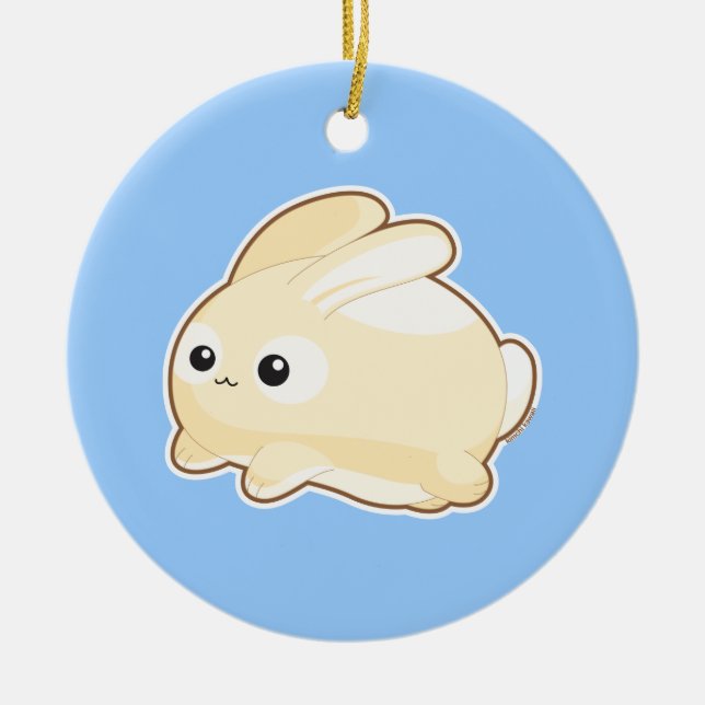 Mr. Bunny Ceramic Ornament (Front)