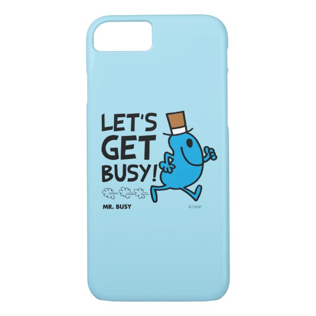 Mr. Busy | Let's Get Busy Black Text Case-Mate iPhone Case (Back)