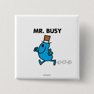 Mr. Busy Running Quickly 15 Cm Square Badge