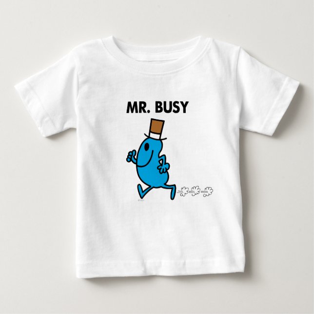 Mr. Busy Running Quickly Baby T-Shirt (Front)