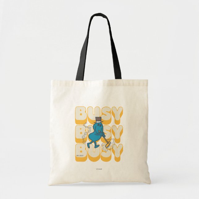 Mr. Busy Sweeping Quickly Tote Bag (Front)