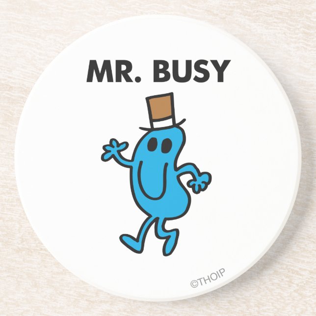 Mr. Busy Waving Hello Coaster (Front)