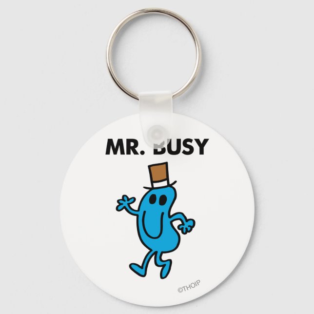 Mr. Busy Waving Hello Key Ring (Front)