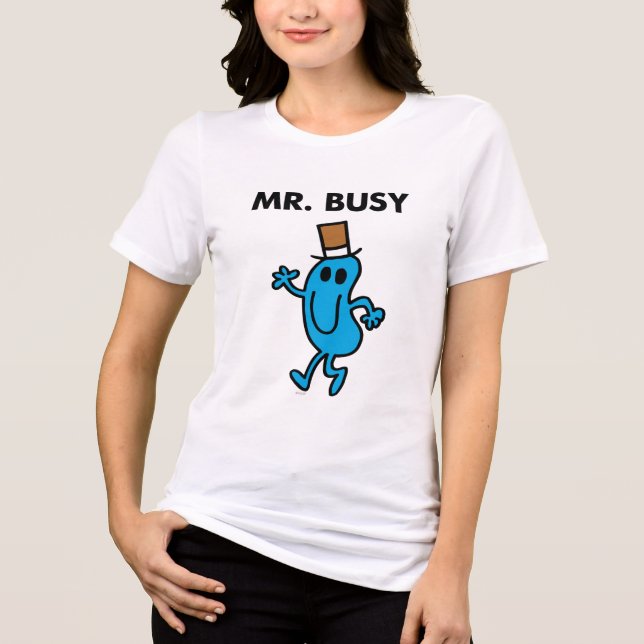 Mr. Busy Waving Hello Tri-Blend Shirt (Front)