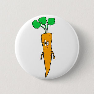 Mr.Carrot in White 6 Cm Round Badge