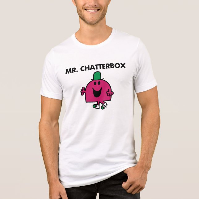 Mr. Chatterbox Waving Hello Tri-Blend Shirt (Front)
