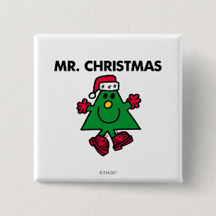 Mr. Christmas   Festive Hat & Gloves 15 Cm Square Badge