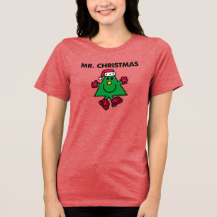 Mr. Christmas Festive Hat & Gloves Tri-Blend Shirt