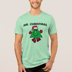 Mr. Christmas   Festive Hat & Gloves Tri-Blend Shirt