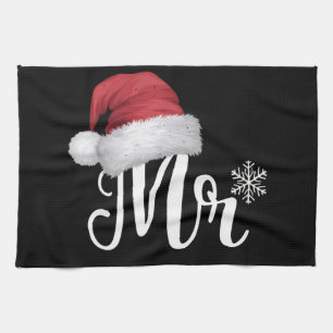 Mr Claus Couples Matching Christmas Pyjamas Santa Tea Towel