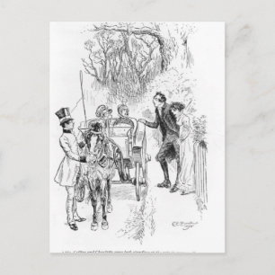 Mr. Collins and Charlotte were both standing Postcard