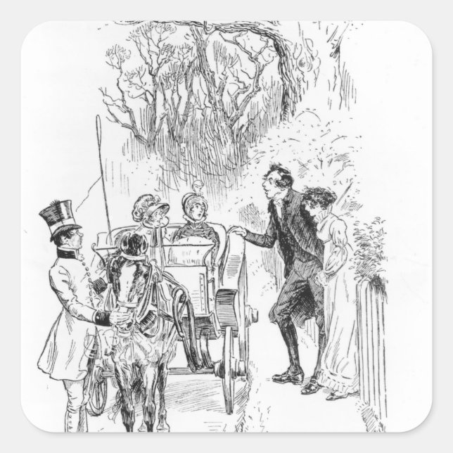 Mr. Collins and Charlotte were both standing Square Sticker (Front)