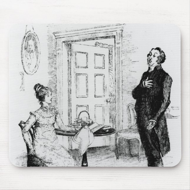 Mr Collins and Elizabeth Mouse Pad (Front)