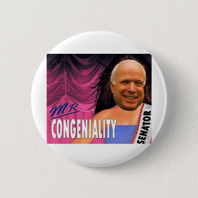 Mr Congeniality 6 Cm Round Badge (Front)