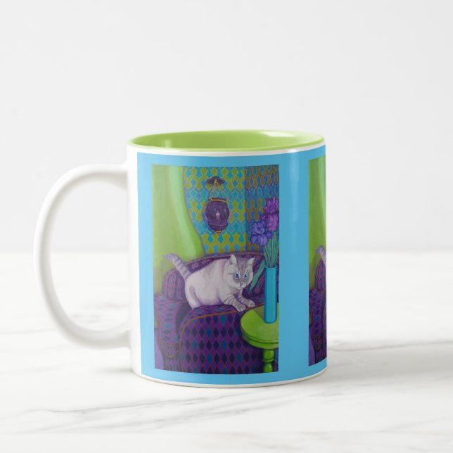 "Mr. Cookie Two-Tone Mug, 11 oz Two-Tone Coffee Mug (Left)