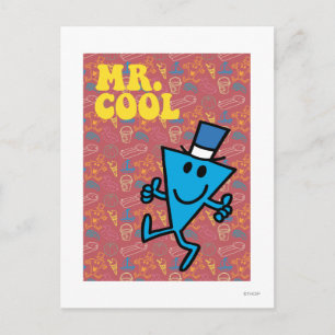 Mr. Cool Colourful Background Postcard