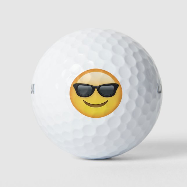 Mr. Cool Emoji Golf Balls (Front)