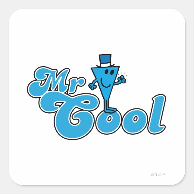 Mr. Cool | Happy Fist Pump Square Sticker (Front)