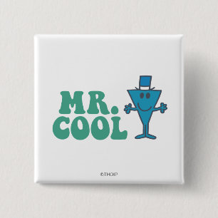 Mr. Cool   Logo Design 15 Cm Square Badge