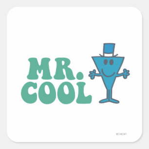 Mr. Cool   Logo Design Square Sticker