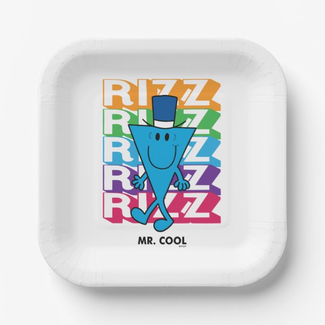 Mr. Cool Rizz Paper Plate (Front)