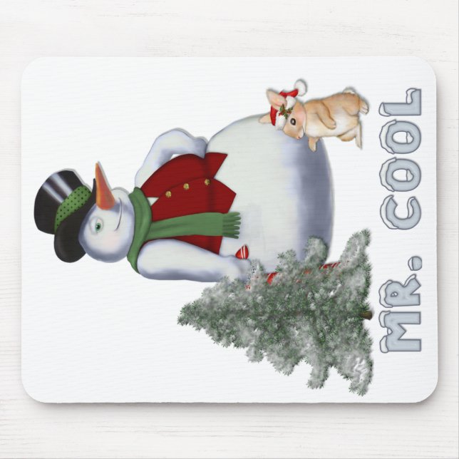 Mr. Cool - Snowman Mouse Pad (Front)