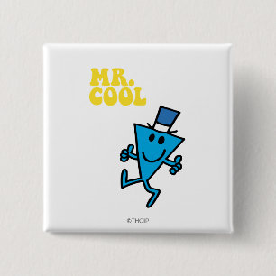 Mr. Cool Yellow Lettering 15 Cm Square Badge