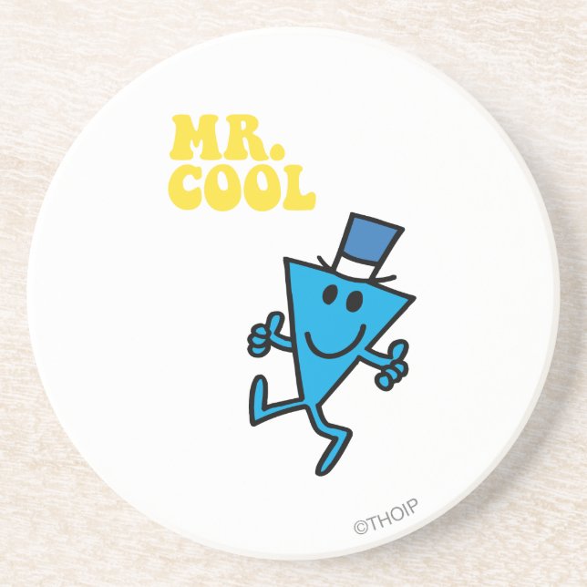 Mr. Cool | Yellow Lettering Coaster (Front)