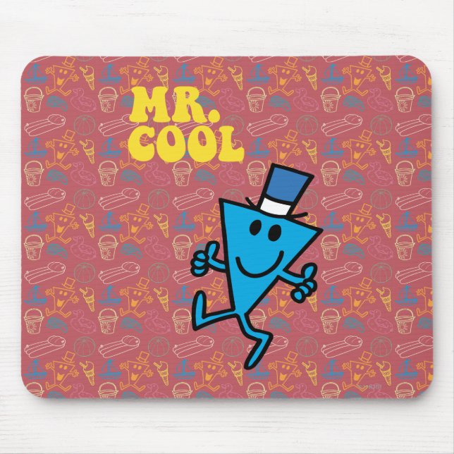 Mr. Cool | Yellow Lettering Mouse Pad (Front)