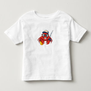 Mr. Crab Gone Fishing Toddler T-Shirt