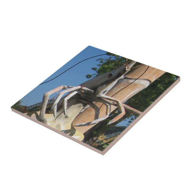 Mr Crustacean AKA Lobster Head ... Buddhist Hell Ceramic Tile (Side)