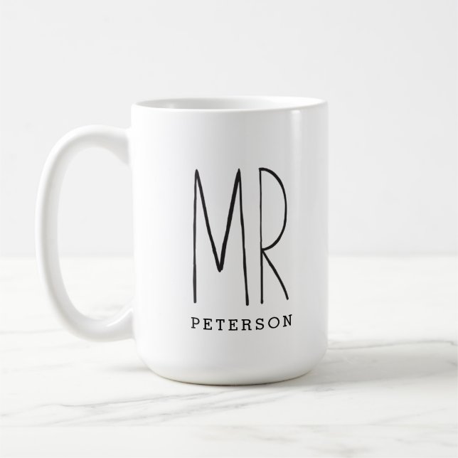 MR Custom Couple Mug Wedding Mug Anniversary (Left)